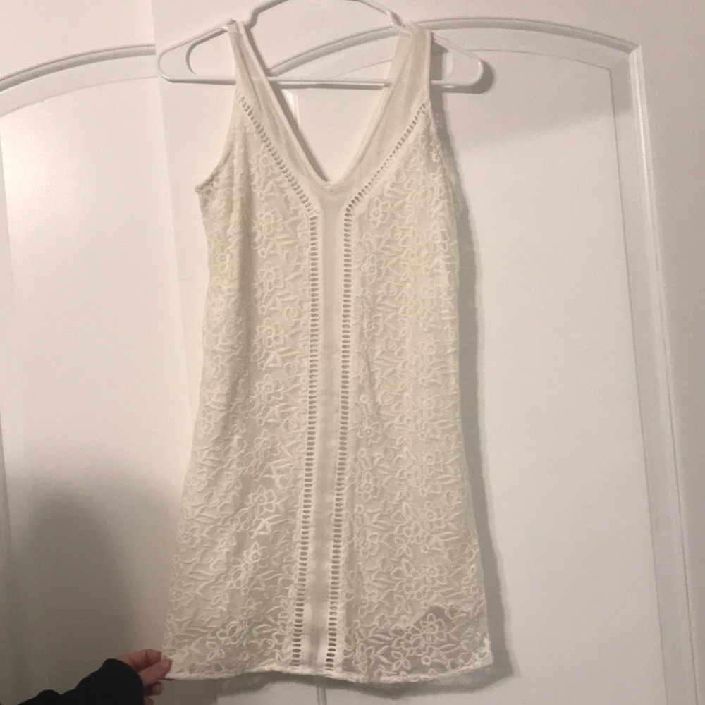 Abercrombie and Fitch Vneck Lacey Ivory Dress